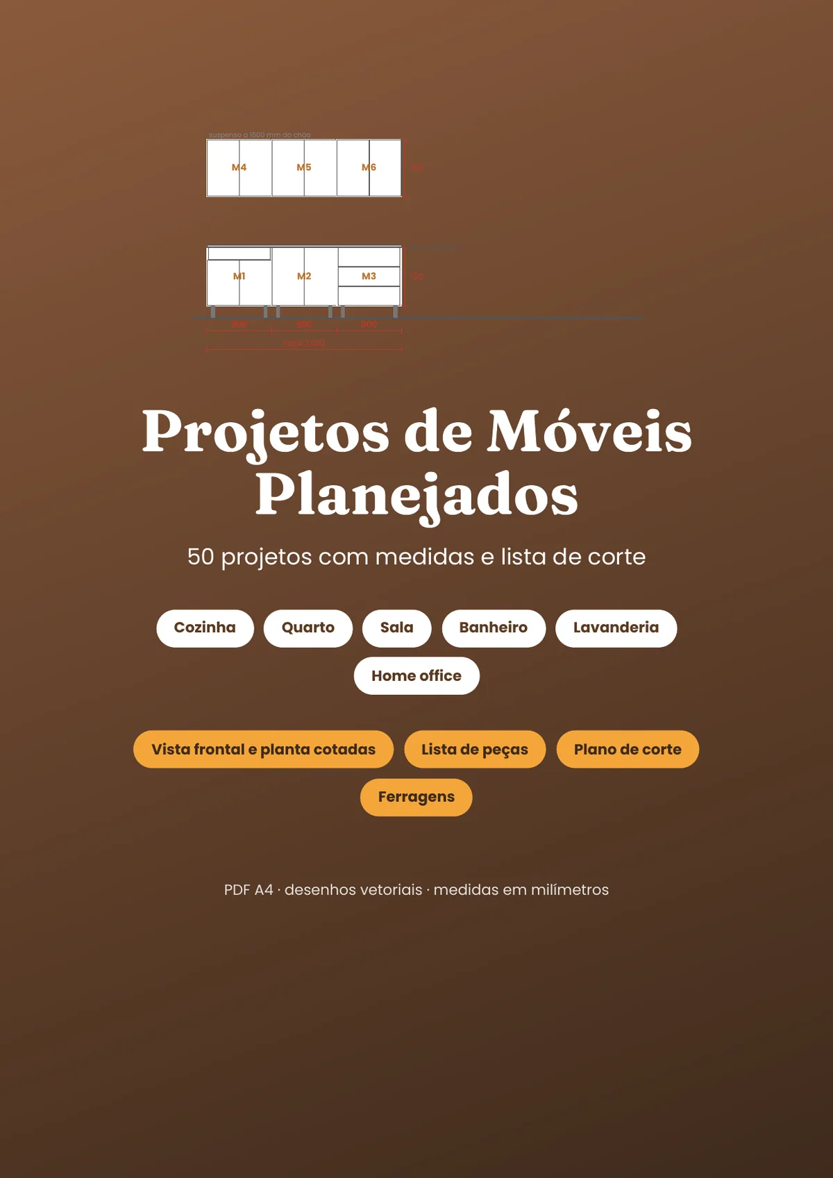 Página real do PDF Projetos de Móveis Planejados: capa
